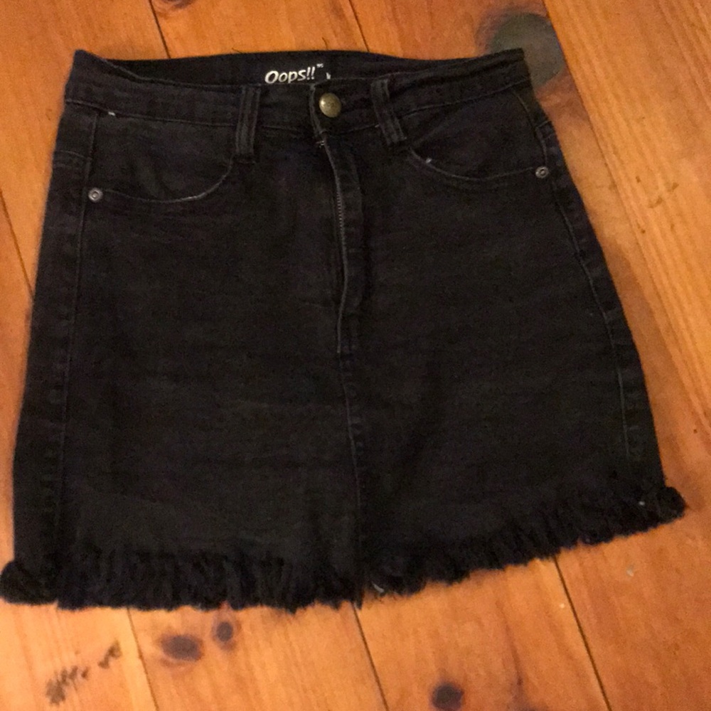 Oops! Jeans Black Denim Miniskirt